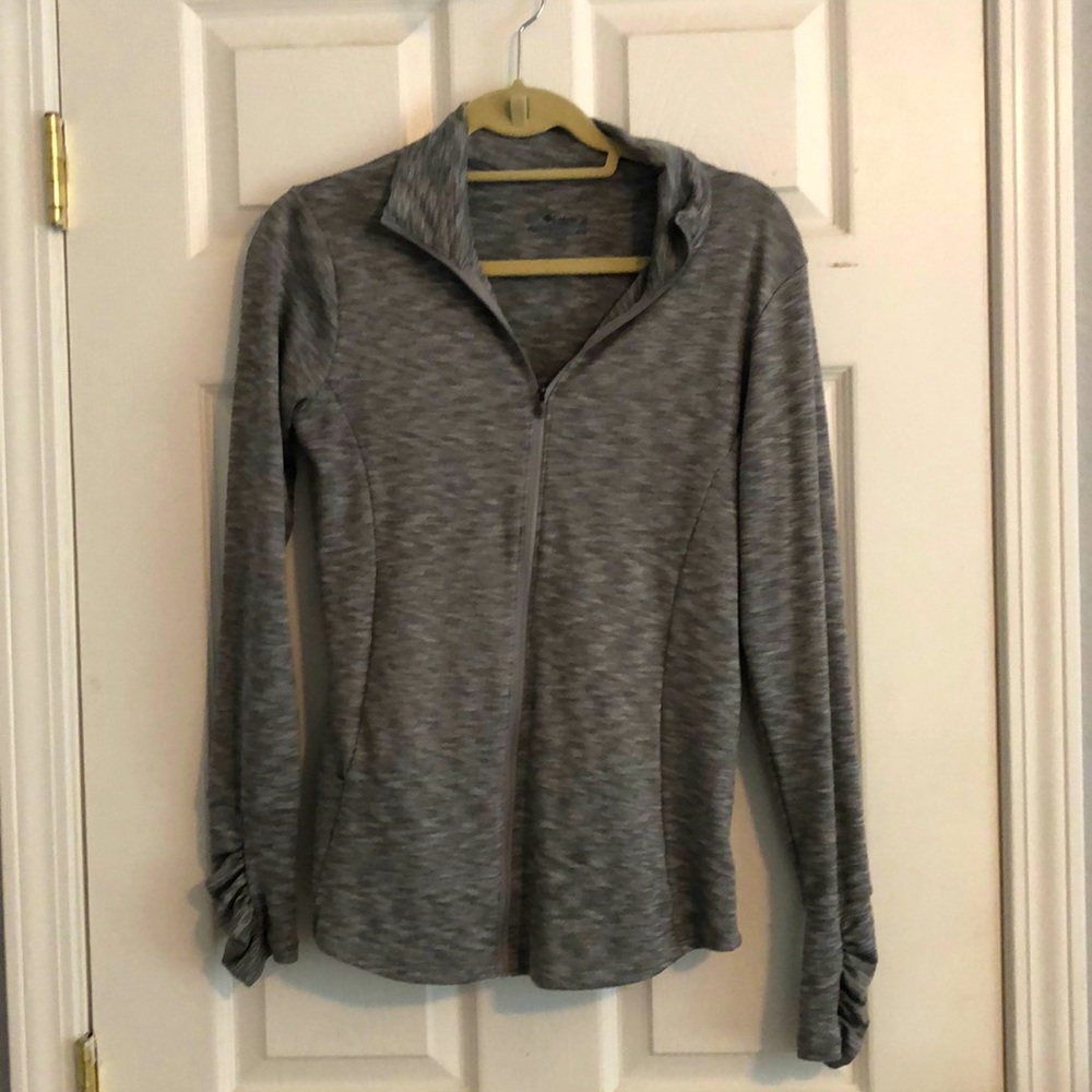 COLUMBIA | Long Sleeved Gray and Lavender Marl Full Zip Light Jacket